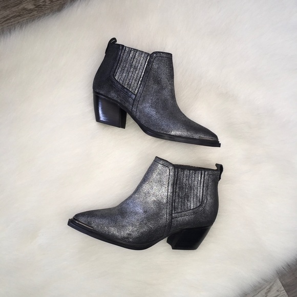 Sbicca Shoes - Sbicca Cardinal Pewter Leather Boots Booties